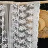 Tecido bordado, seda de leite, saia bolo Lolita 3D, tecido etéreo transparente, malha multicolorida