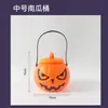 Cubo de calabaza de Halloween con tapa portátil Cubo del Sur Regalo del Festival de Fantasmas Accesorios para actuación infantil Festival de Fantasmas Luminoso