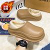 Chinelos de Algodão Transfronteiriços para Homens no Inverno, Veludo, Quentes, Impermeáveis, Modernos para Casa e Exterior, Sapatos de Algodão de Uso Duplo, Chinelos Peludos para Casal