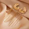 Pendientes de botón con borla de metal simples transfronterizos europeos y americanos, pendientes de diseño de nicho versátiles de personalidad, adornos para orejas de lujo ligero y de alta gama para mujer