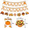 Decoración de bandera de fiesta de cumpleaños de otoño transfronteriza tarjeta de pastel de cumpleaños de otoño decoración de cumpleaños de otoño
