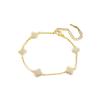Pulsera de flor de circón galvanizada en oro real, pulsera de fritilaria de lujo ligero, pulsera de alto sentido, pulsera elegante, venta al por mayor de fábrica