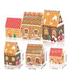 KZ144 Paquete de Regalo Navideño para Comercio Exterior Paleta Muñeco de Nieve Copo de Nieve Casa 3D Grande y Pequeña Caja de Regalo de Dulces
