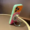 Soporte de Espejo Cross360 Compatible con iPhone18Promax Apple 17 Funda de Teléfono Acrílico con Bloques de Color 15/16
