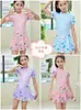 Traje de baño de Nuevo Estilo para Niñas, Oculta el Vientre, Adelgazante, de Dos Piezas, Estilo Casual, Anti-Exposición, Traje de Baño para Aguas Termales