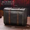 Maleta Vieja de Cuero Estilo Británico Maleta de Mano Estilo Europeo Maleta de Viaje Caja de Almacenamiento Maleta de Equipaje Maleta de Mano Accesorio Decorativo