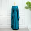 Vestido Elegante Patchwork de Moda para E-commerce 2024 Lr778+Lenço