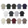 Camiseta Masculina de Manga Curta Verão Novo Produto Peso Pesado 385g Tamanho Grande Marca de Moda de Rua Cor Sólida Caimento Solto Unissex Camiseta de Manga Curta