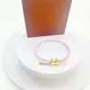 Fivela em Forma de I Dourada Rígida 3D Galvanizada a Cobre com Corda de Aço Pulseira de Mão Ajustável à Prova d'Água e Suor Pronta para Venda