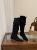 Recién llegado: Botines de Tobillo de Ante con Tacón Alto para Mujer, Botas Largas, Otoño/Invierno 2026 Botas Largas Adelgazantes Marrón Melard