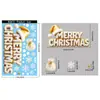Decoraciones Navideñas Ciervo Dorado Muñeco de Nieve Pegatinas Electrostáticas Suministros para Fiesta Navideña Guirnalda Cálida de Iglú Pegatinas para Ventana
