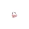 Ear Cuff de Esmalte Frío Colorido Dopamina Coreana y Japonesa Diseño Original de Nicho Forma de Corazón Incrustado de Circonitas Sin Perforación