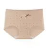 Seda de Gelo Sem Costura Pequeno Hipster Meninas Urso de Seda de Gelo Estendido Virilha Antibacteriana Quatro Cantos Anti-Exposição Roupa Íntima de Seda de Gelo Sem Costura Mulheres