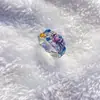 Anillo para Dedo Anillo de Plata Tailandesa con Esmalte Vintage Hueco de Carpa Koi Loto Estilo Étnico Antiguo para Mujer Anillo de Dedo de Loto con Arte Clásico