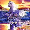 Comércio exterior fornecimento transfronteiriço pintura de diamante 5D diy bordado completo novo cavalo correndo pintura decorativa pintura para pendurar fábrica atacado