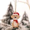 Árbol de Navidad de Madera de País Colgante de Animal Pequeño Coche Decoración del Hogar Accesorios para Regalos Encanto Navideño Pie de Madera Tallado