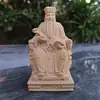 Figura Tallada de Dios de la Riqueza de Boj Natural, Talla en Madera Maciza del Dios de la Fortuna, Estatua del Dios de la Tierra Hecha por Artesano, Pieza Decorativa