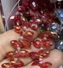 Venta Directa de Fábrica 6X12 Colgante de Gota de Agua de Vidrio Cosido a Mano Cuentas Accesorios para Joyería DIY Cuentas de Gota de Agua con Agujero Horizontal de Cristal