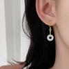 Brincos de jade Hotan Longo Estilo Nacional Chinês Moda High-end Banhado a Ouro Cheongsam Hanfu Brincos Jasper Fivela Segura Brincos para Mulheres