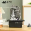 Fuente de Agua Zen Estilo Chino para Atraer Riqueza, Decoración del Hogar con Circulación de Agua, Paisaje Acuático para Mesa de Café de Oficina Pequeña