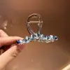 Colorida Pasador de Cristal Hecho a Mano con Perlas para el Cabello de Mujer Pinza para el Pelo del Peinado Pinza de Tiburón de Tocados Avanzados Pinza Agarradora de Cabello Estilo Nuevo