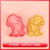 Forma de Biscoito Série Snoopy Coração 3D Desenho Animado Forma de Biscoito Argila DIY Simulação Biscoitos Impressos