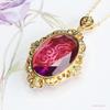 Ai Yu Colgante de Collar de Vidrio Morado de Venta Caliente Transfronteriza Joyería Vintage Europea y Americana Venta al por Mayor Dropshipping S4111006