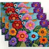 Nuevo mantel individual floral decorativo estampado, alfombrilla aislante del calor, venta al por mayor de cocina transfronteriza, Amazon TEMU, artículos de uso diario, mantel de mesa