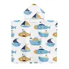 Toalla de Playa Personalizada Transfronteriza para Niños con Capa con Capucha, Toalla de Playa que se Puede Usar para Nadar, Toalla de Baño Estampada, Bata de Baño