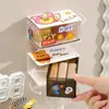 Caja de Almacenamiento Transparente Giratoria para Escritorio Montada en Pared con Diseño tipo Cajón para Estudiantes, Adecuada para Organizar Papelería y Cinta, Organizador de Algodón Montado en Pared