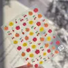 Pegatinas Tomoni para decoración de uñas en relieve Pegatinas japonesas populares para uñas de teléfono móvil Decoraciones de arte de uñas serie de frutas de verano