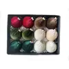 Novo Conjunto de Caixa de Bola Envolto em Tecido de 6cm da Amazon Decorações de Natal Enfeites Pendurados Decorações de Natal Atacado em Estoque
