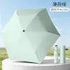 Paraguas de Bolsillo Ultra Ligero y Ultra Delgado Hecho a Medida Transfronterizo con Recubrimiento Negro para Protección Solar, Paraguas Compacto y Portátil para el Sol, Doble Uso para Sol y Lluvia