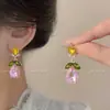 Colar de Folha Gota d'Água Strass Cor Nova Primavera 2026 Verão Moda Ins Design Temperamental com Senso Versátil