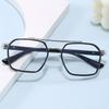 Gafas Clásicas Retro de Doble Varilla Antiluz Azul Gafas Planas Gafas Unisex para Hombres y Mujeres Tendencia