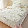 2024 nuevo tapete de látex encaje gorro de cama colcha de una pieza nuevo protector de colchón grueso de seda de hielo lavable