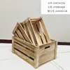 Cajas de madera, marcos de madera, cajas de almacenamiento, cajas de madera vintage, cajas para exhibir frutas de supermercado, cajas de almacenamiento rectangulares de madera maciza, cestas de madera