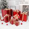 Navidad Venta al por Mayor Decoraciones de Año Nuevo Cajas de Regalo Rojas Adornos Exhibición Arreglo Escena de Ventana de Centro Comercial