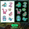 Adesivos de Tatuagem de Dinossauro de Desenho Animado Luminosos para Homens e Mulheres à Prova d'Água e Duradouros Adesivo de Pele Natural para Braço Infantil Brinquedos