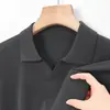 Outono e Inverno de 2025 Tricô Elegante Masculino Gola Seagull Tricô Manga Longa Simples Moda Lapela Versátil Camisa Polo