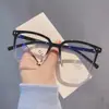 Gafas nuevas 2024 anti luz azul para mujer estilo coreano ovaladas lisas marco grande marco adelgazante gafas para hombre gafas lisas