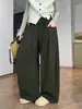 Pantalones holgados de pierna ancha para mujer para otoño e invierno, estilo boyfriend, diseñados para favorecer las figuras con forma de pera, de corte recto y diseño casual hasta el suelo