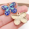 Colgante de Flor Animal Mariposa de Aleación de Esmalte de Dibujos Animados Coloridos Accesorios para Pulsera Collar Llavero Joyería DIY