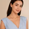 Collar con colgante de perlas de doble capa, estilo coreano, elegante, estilo Ins, para mujer, suministro de joyería