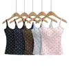 Camisola Ry2682-26 de Lunares Puros sin Espalda con Diseño de Almohadilla en el Pecho Ajustada Capa Interior