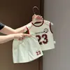 Traje Deportivo de Verano para Bebé Niño Dos Piezas Ropa Deportiva Casual con Estampado Digital, Elegante y Ligero
