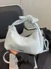 Bolsa Tote Plissada Nuvem Vintage para Mulheres Novo Estilo 2026 com Laço, Bolsa de Ombro Transversal Casual de Alta Qualidade e Estilosa