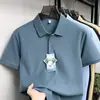Camisa Polo Personalizada de Manga Corta con Logo Imprimible para Hombre, Algodón Puro, Nuevo Estilo de Verano, Casual de Negocios, Camiseta Holgada y Transpirable para Hombre