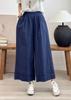 Pantalones de pierna ancha con costuras de encaje de diseño para mujer, pantalones cortos finos de verano, holgados, cintura elástica, cubren la carne, pantalones tipo falda ajustados, venta al por mayor