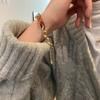 Pulsera de Cadena Dorada con Puntadas de Carey 'Hermanita de Dongdaemun' Estilo Coreano Acrílico Metal Joyería Estilo Hong Kong